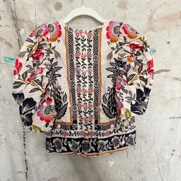 Farm Rio Romantic Garden Blouse - Picture 5 of 8